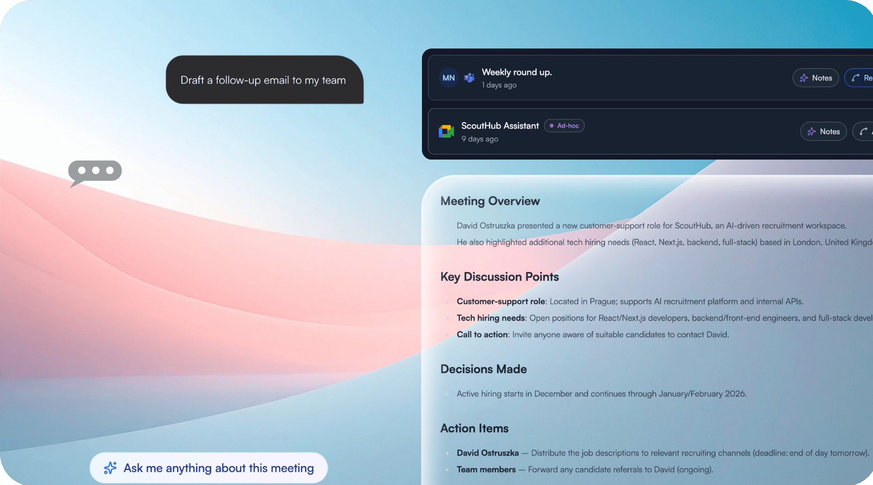 Meeting Notetaker Interface